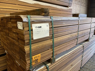 Ca. 140x Guyana Teak planken geschaafd, 25x140mm, lengte 215cm